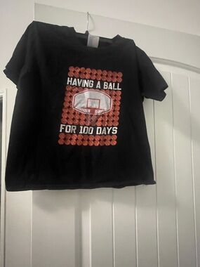 Kids Black Basketball Graphic Tee - 'Having a Ball'